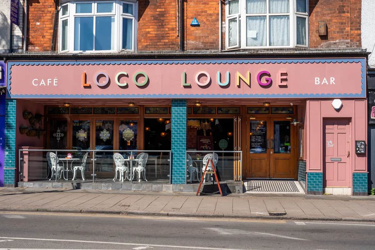 Loco Lounge storefront on Kings Heath High Street