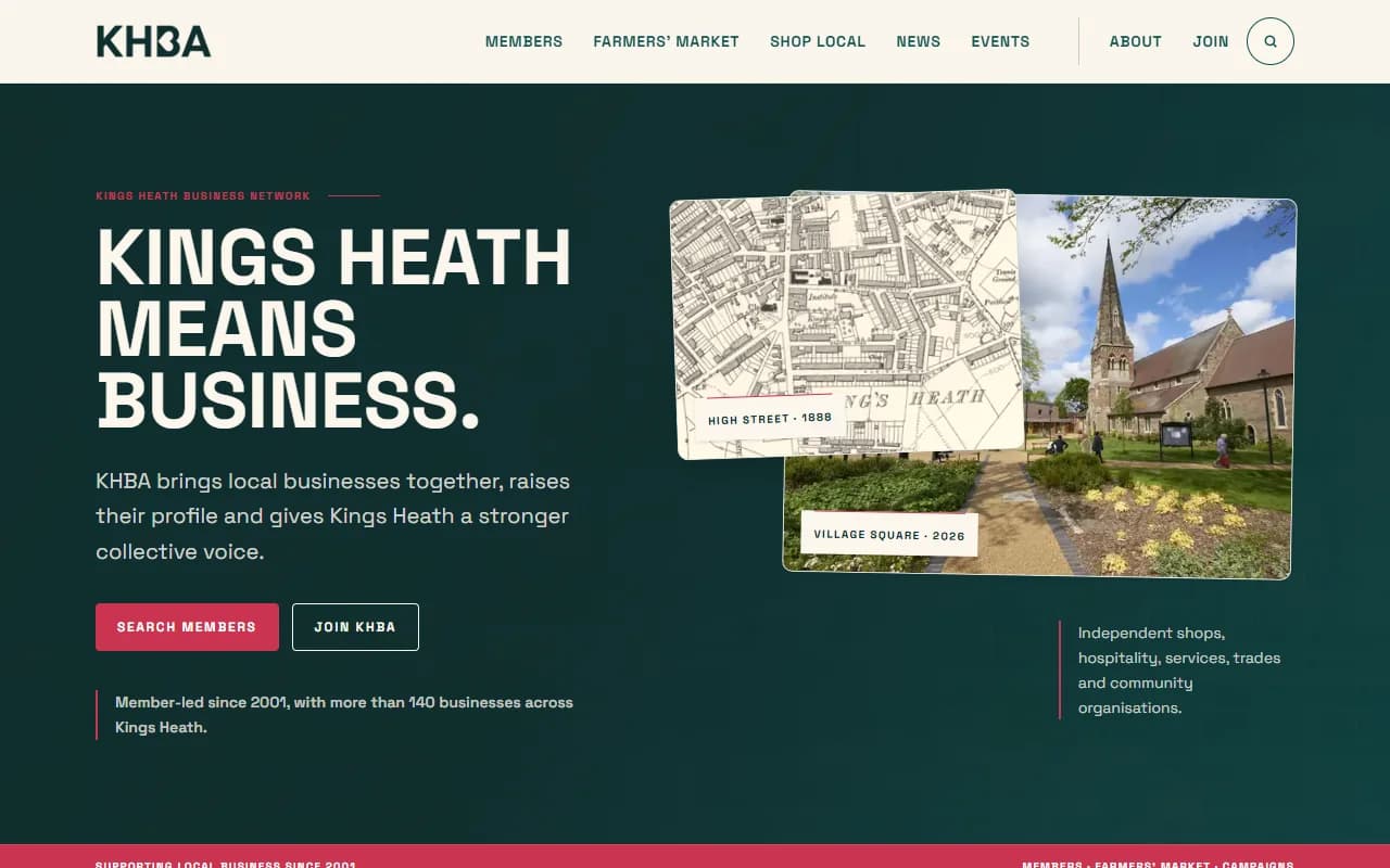 KHBA website homepage designed and built by Ampliflow