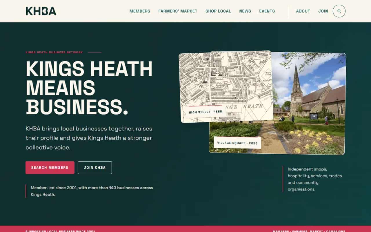 KHBA website homepage designed and built by Ampliflow
