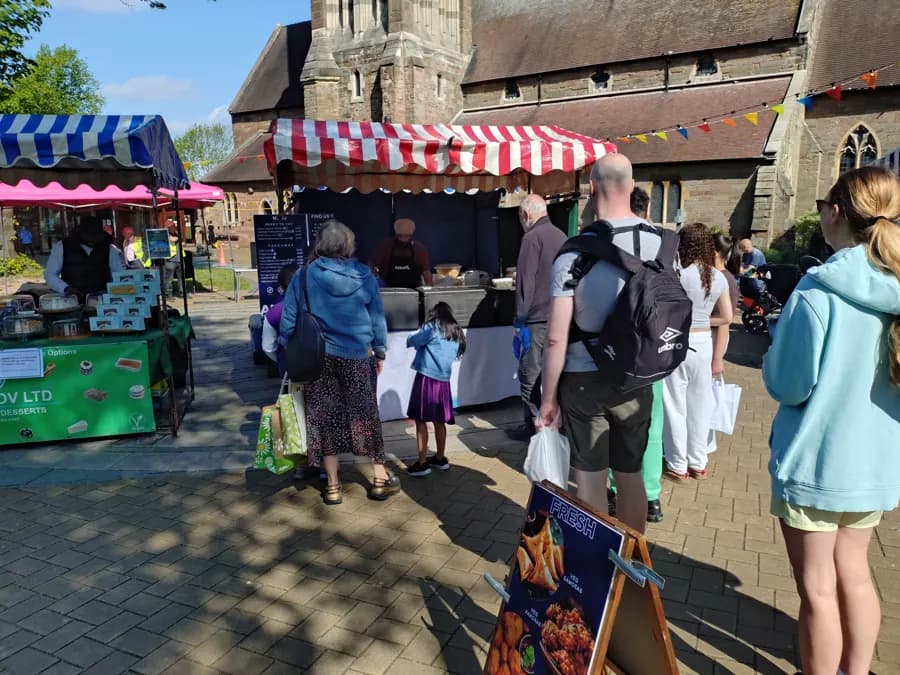 Anmol Indian street-food stall at Kings Heath Farmers’ Market