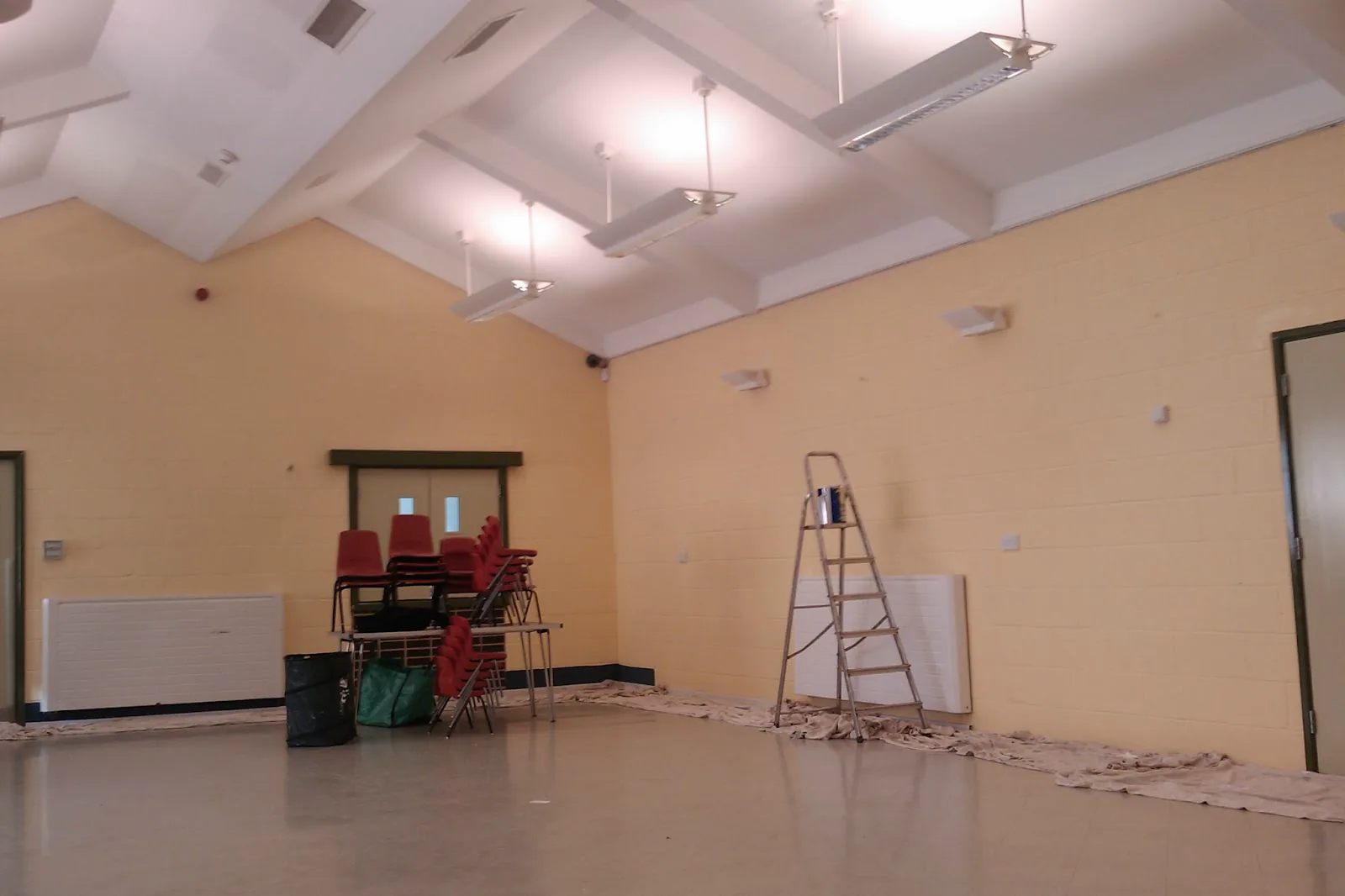Freshly decorated community hall interior by A L Decorating