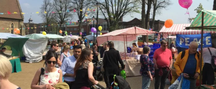 A community event outside All Saints Centre