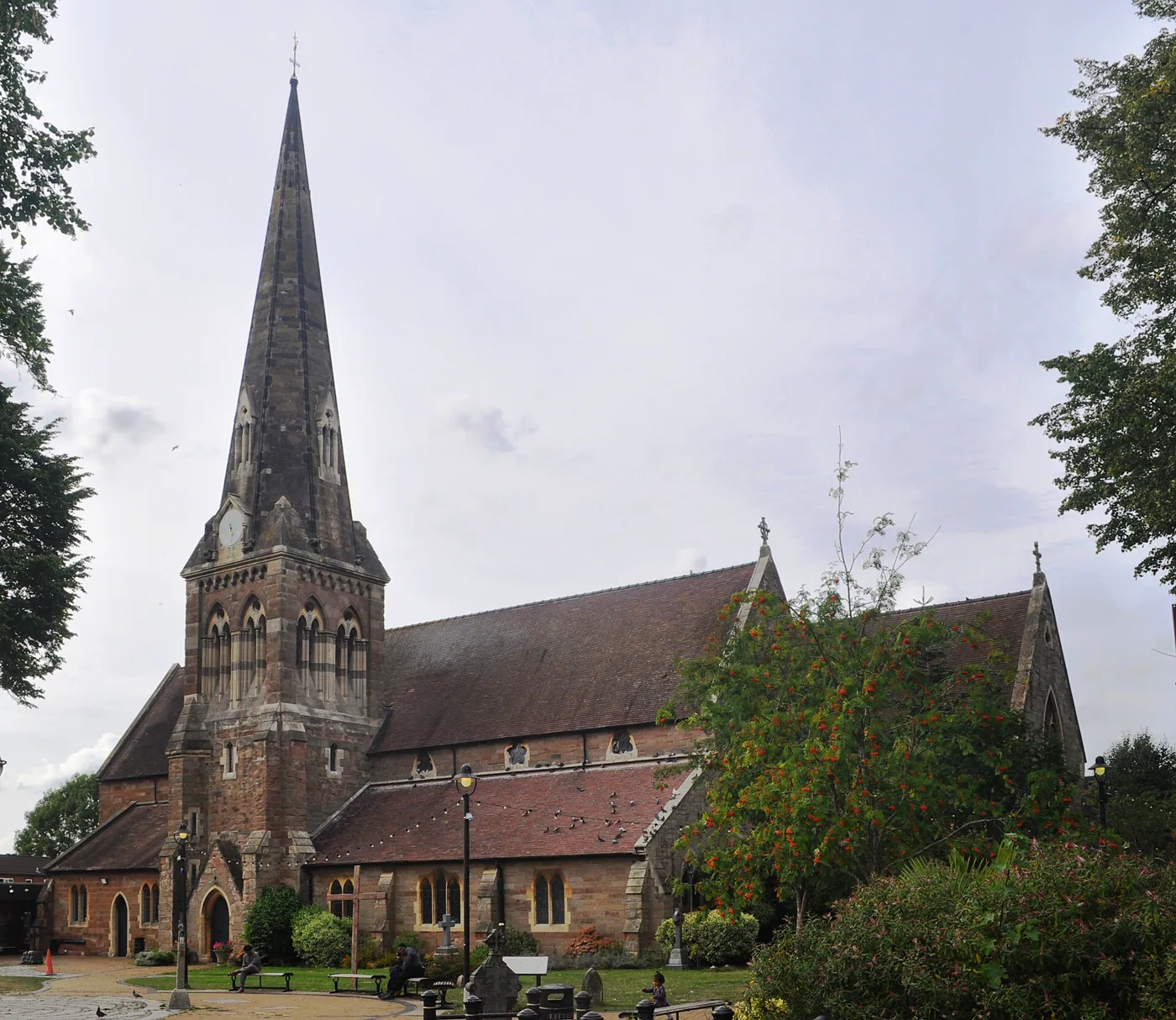 All Saints Church and spire viewed from the west