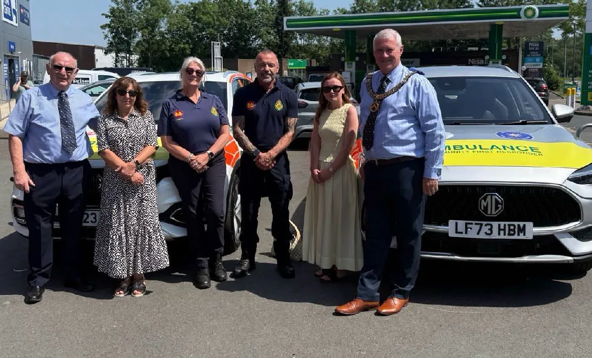 Community partners launching an Arrive Alive emergency response vehicle