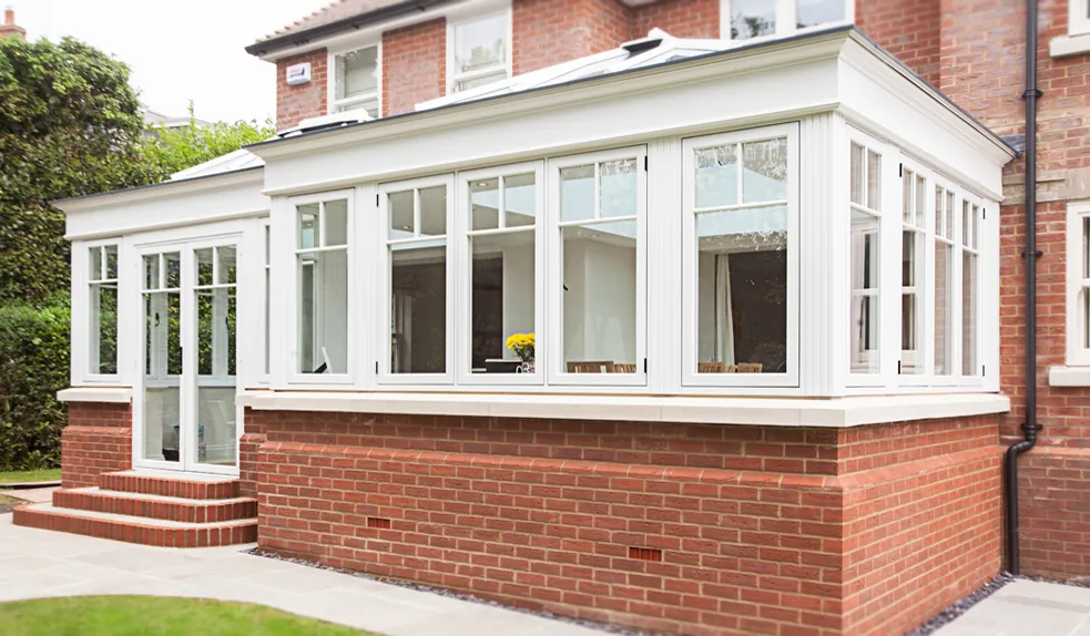 White orangery installed by Avonview of Hollywood
