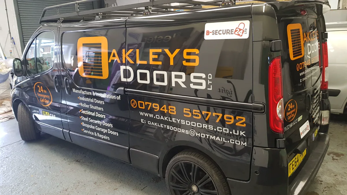 Commercial van signwriting completed by Baker Ward