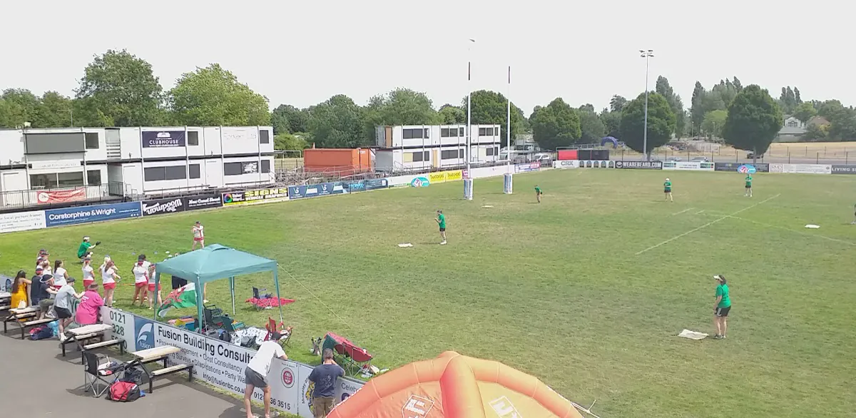Community activity on the pitch at Birmingham Moseley Rugby Club