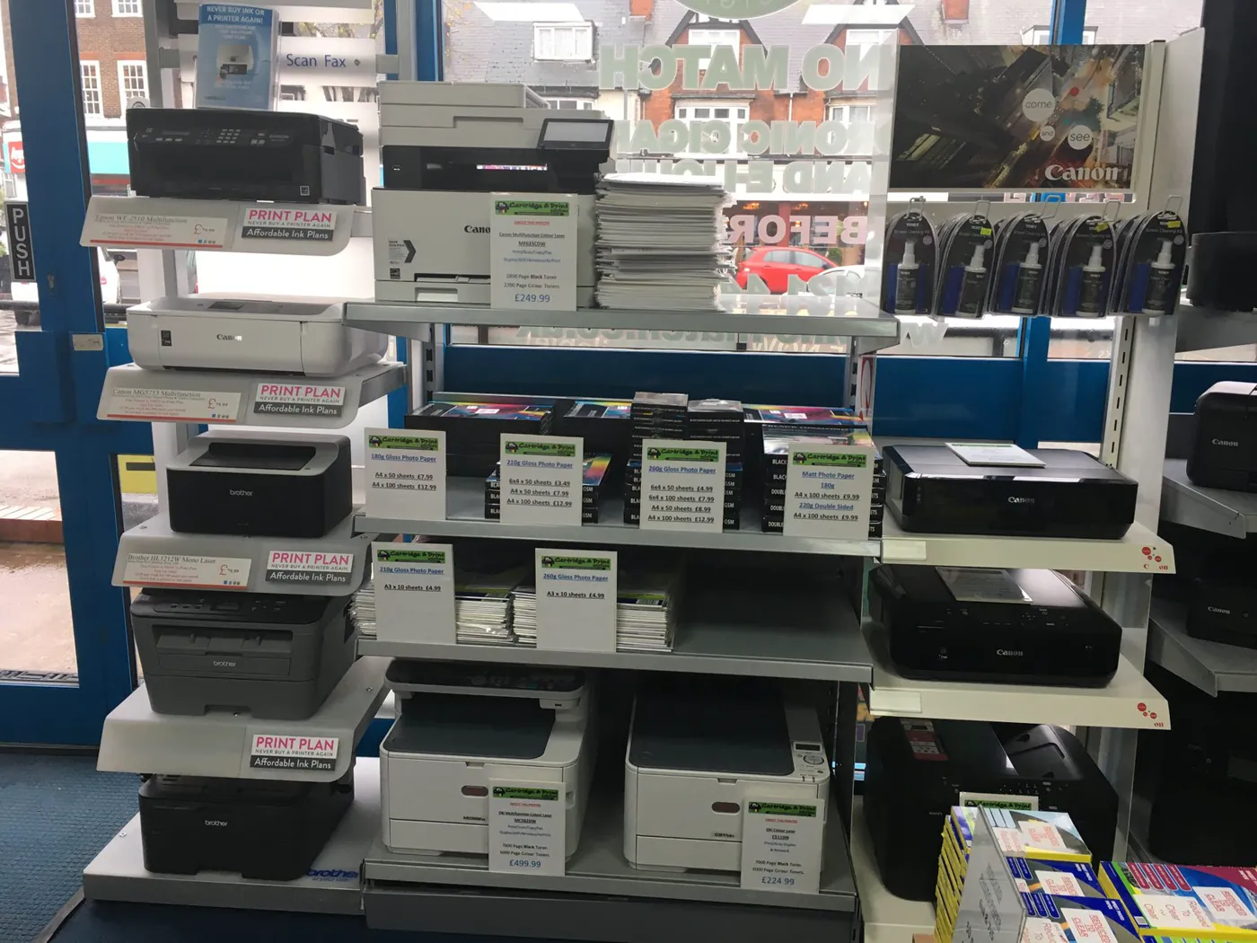 A range of printers available from Cartridge and Print Solutions