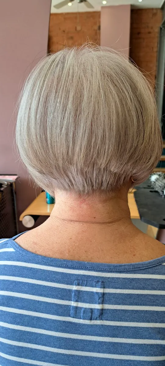 Precision blonde bob styled at Coustis Hair and Beauty