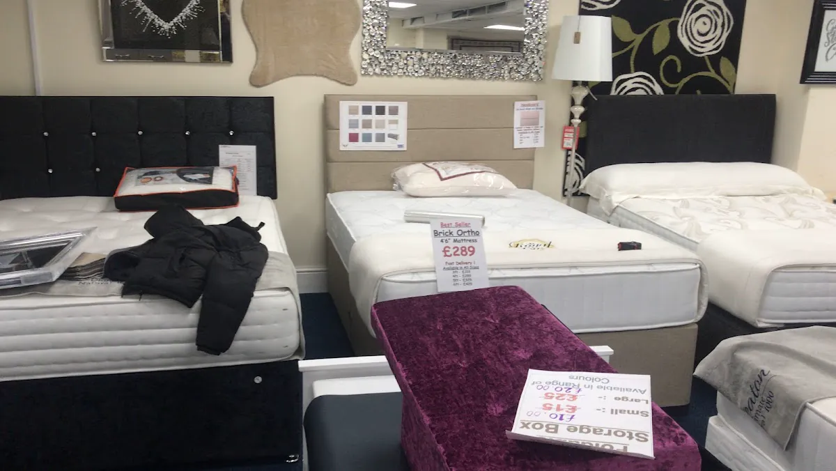 Beds and mattresses displayed inside Delight Sleep