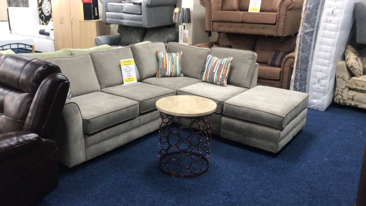 Sofa display inside the Delight Sleep showroom