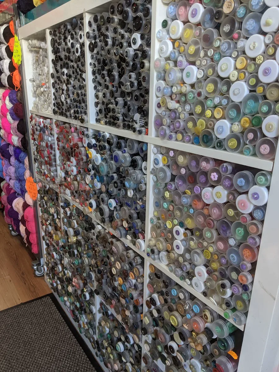Extensive button selection inside the haberdashery