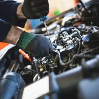 Vehicle undergoing an MOT inspection at Fast Fit Auto Centre