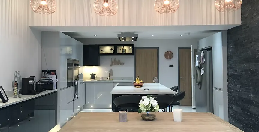Kitchen lighting and electrics installed by Foden Electrical Contractors