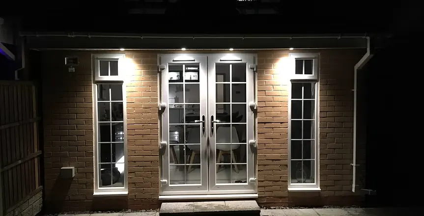 Outdoor lighting installed by Foden Electrical Contractors