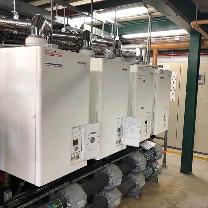 Plant-room heating system installed by Guardian Gas