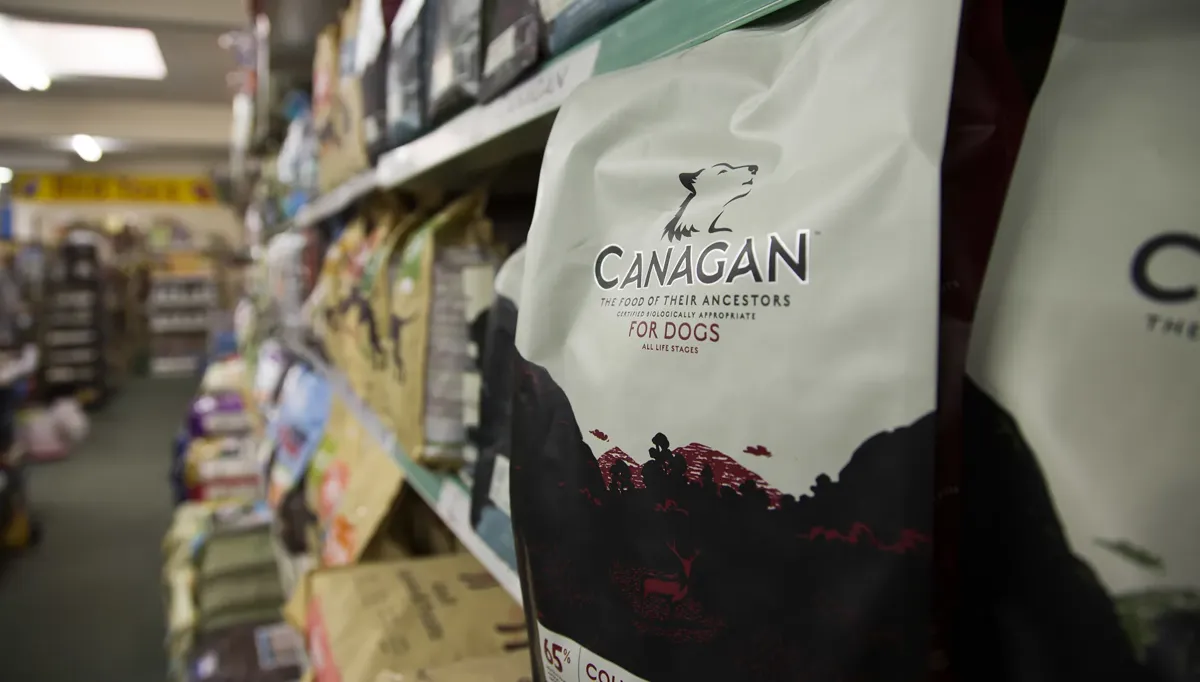 Pet food and accessories inside Kings Heath Pet Centre