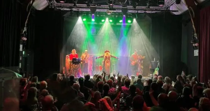 Fleetwood Mad performing live to a full audience