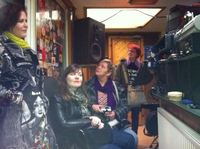 Visitors inside the former Highbury recording studio in Kings Heath
