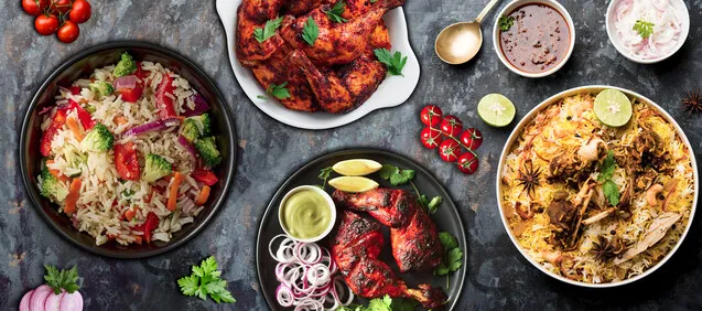 Indian dishes offered by Millennium Balti