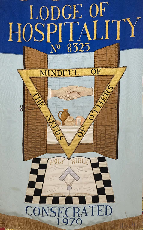 Moseley Masonic Hall interior detail from the Lodge of Hospitality